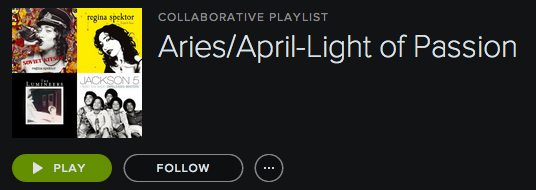 New Moon in Aries Playlist